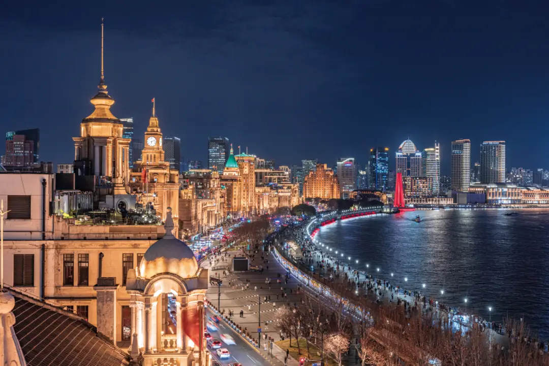 The Bund at night → Peace Hotel stay and airport transfer